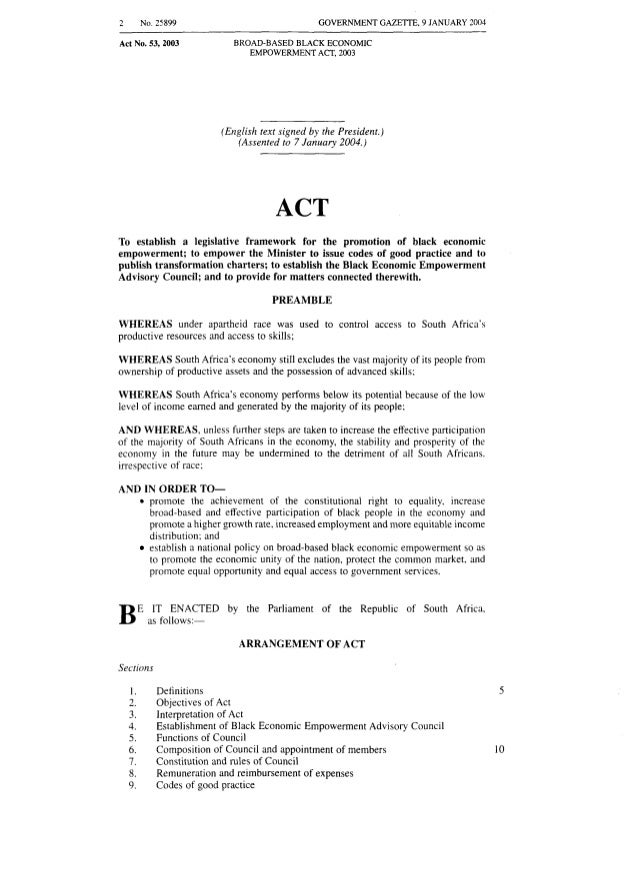 Goverment gazette barring whites from employment in South Africa