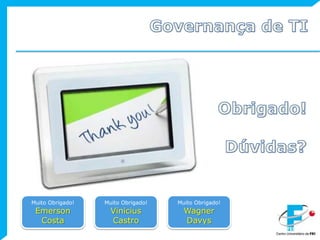 Apresentando:Vinicius CastroInternet GovernanceFonte: Businessfinance.com (2011)“Internet de capital de risco são os fundos disponibilizados para as empresas de internet, com potencial de crescimento excepcional.”8 PERGUNTAS