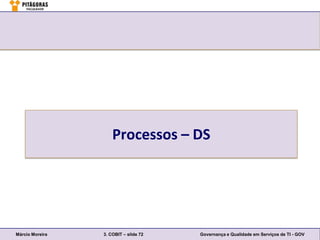 Processos – DS




Márcio Moreira   3. COBIT – slide 72   Governança e Qualidade em Serviços de TI - GOV
 