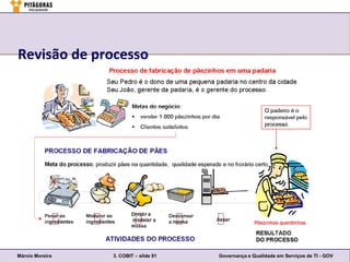 Revisão de processo




Márcio Moreira   3. COBIT – slide 91   Governança e Qualidade em Serviços de TI - GOV
 