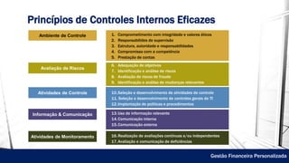 Governança corporativa e controles internos - Resumo | PPTX