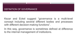 Governance of Higher education in India | PPTX