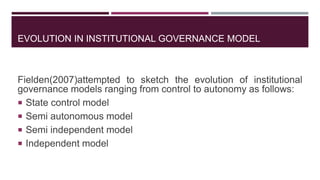 Governance of Higher education in India | PPTX