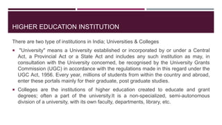 Governance of Higher education in India | PPTX