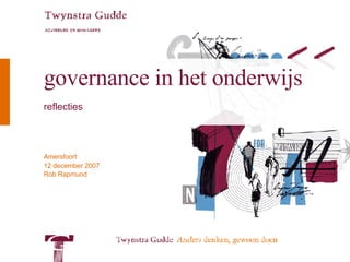 governance in het onderwijs reflecties 