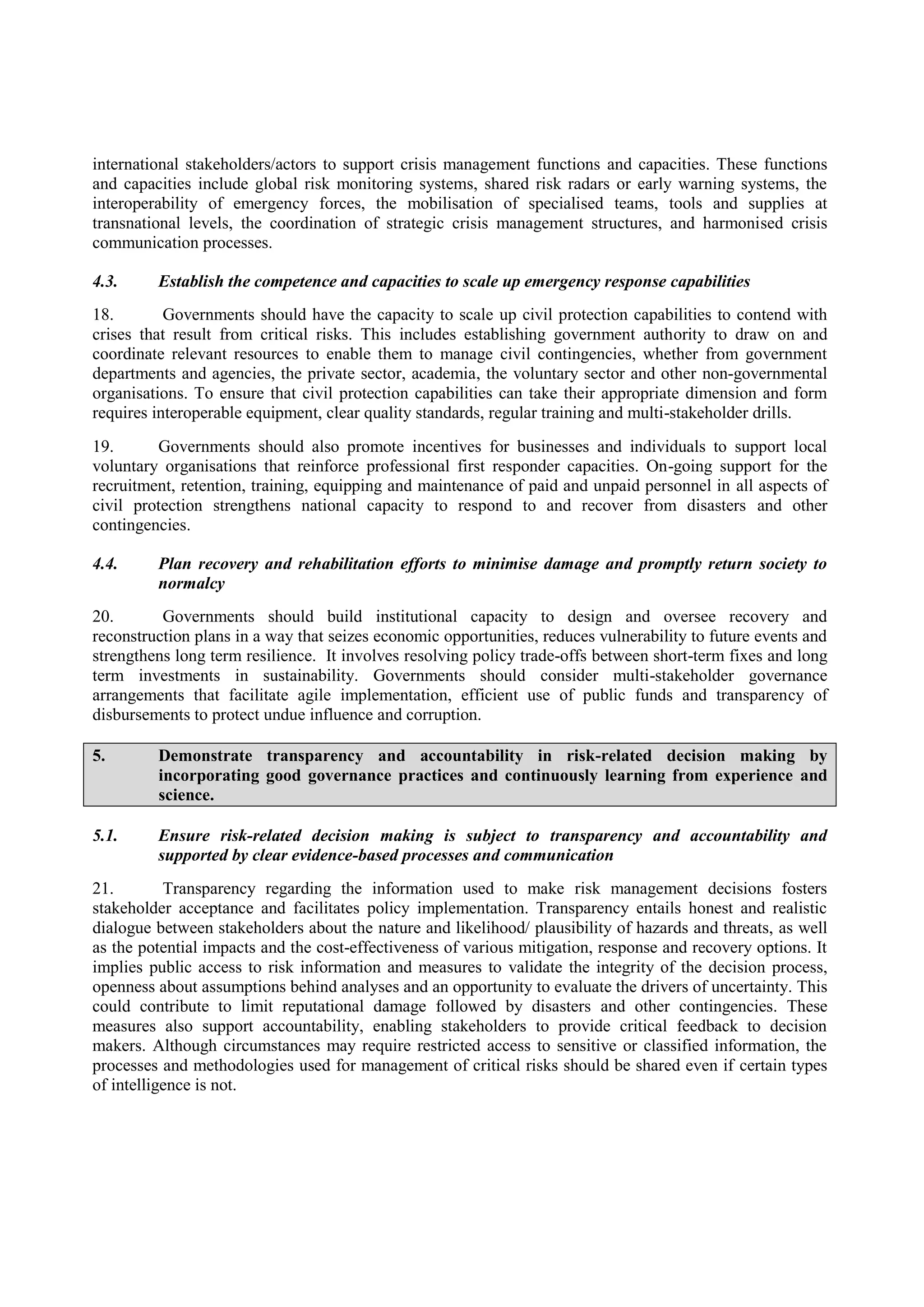 OECD Recommendation on the Governance of Critical Risks | PDF