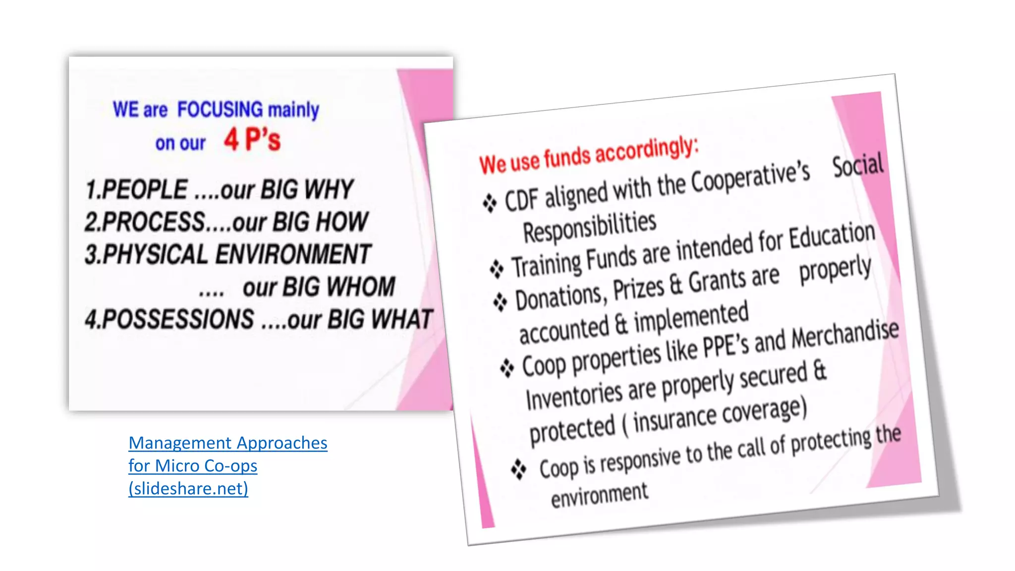Management Approaches
for Micro Co-ops
(slideshare.net)
 