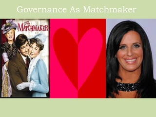 Governance As Matchmaker
 