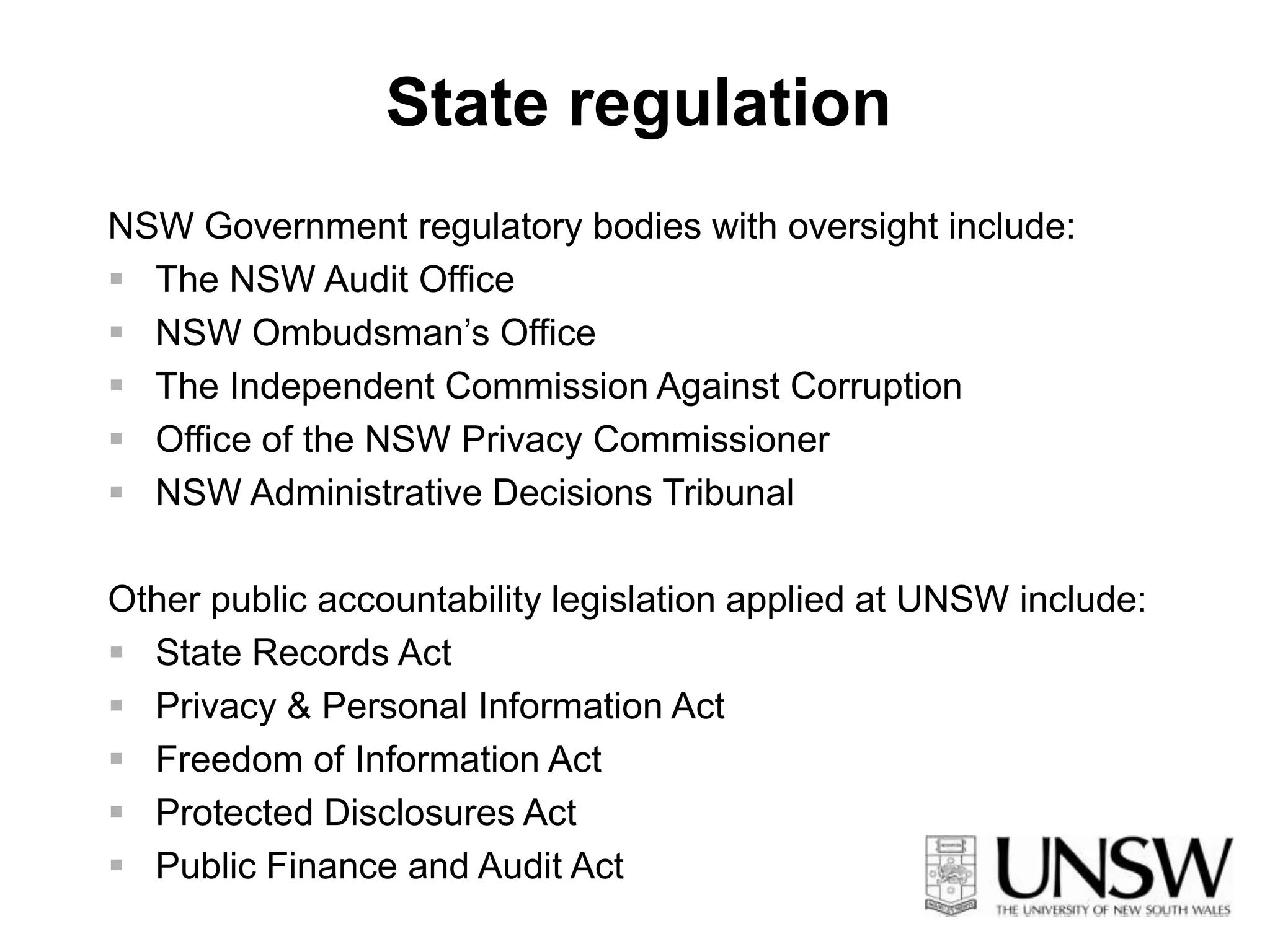 University Council functions and Power