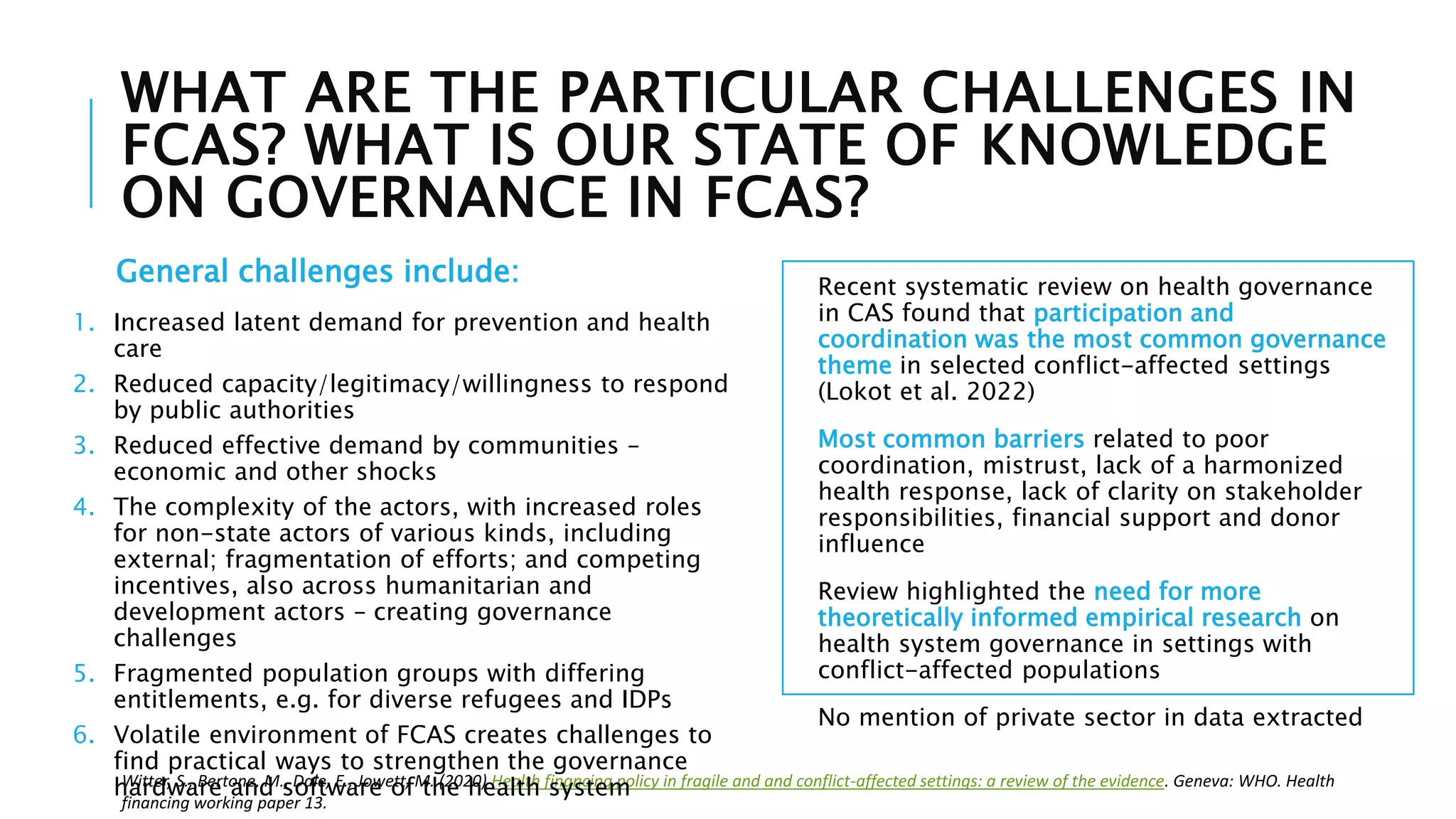 Governance, health system strengthening and the private sector | PPTX