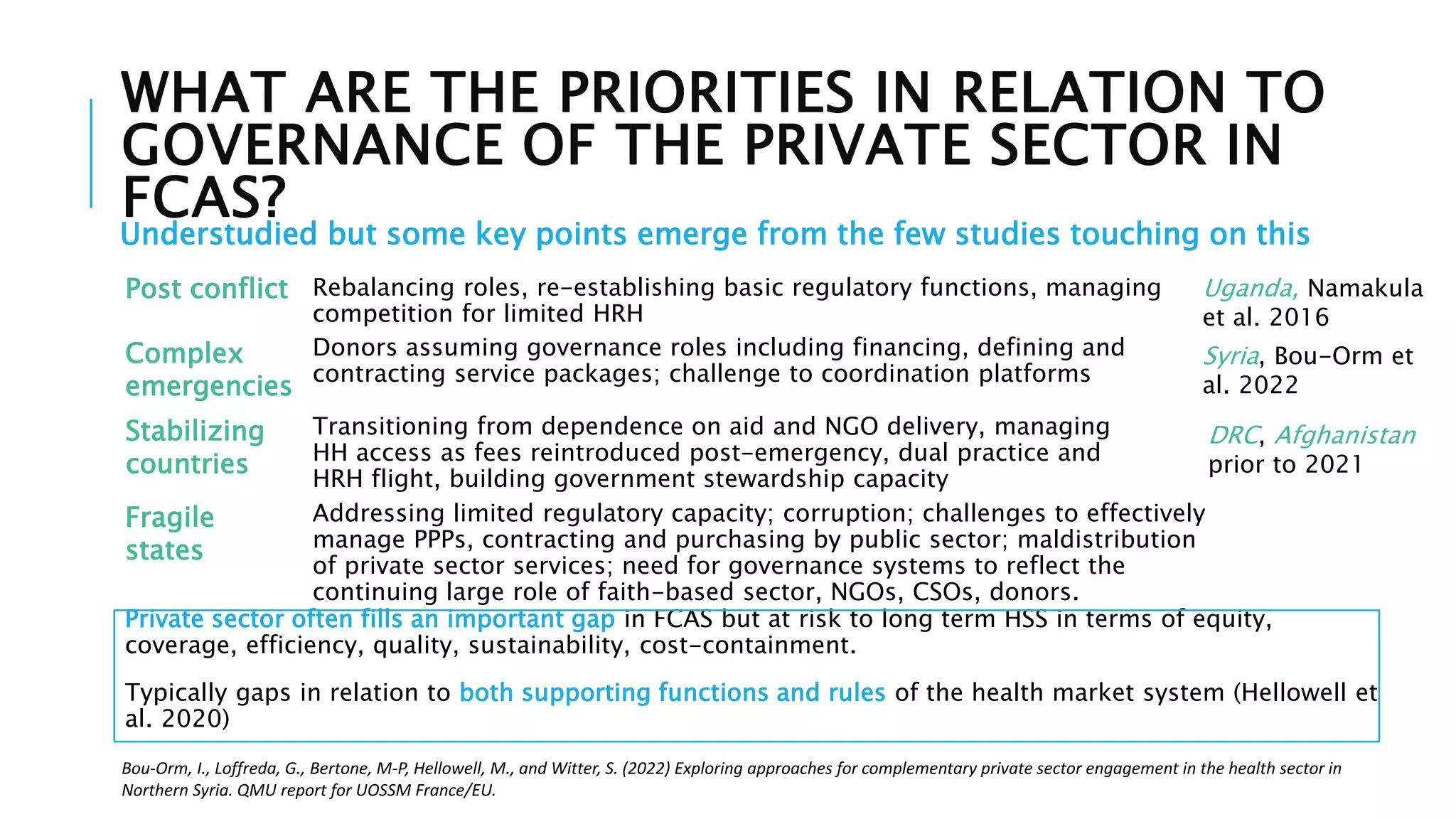 Governance, health system strengthening and the private sector | PPTX