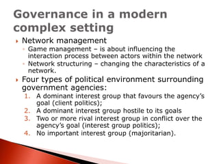 Governance in public administration and public policy | PPTX