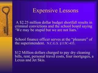 Standing committees (cont.)A performance-monitoring committee responsible for keeping track of educational and financial performance and for recommending updated operating policies to the board as appropriate.An external affairs committee responsible for overseeing the relationship with the public at large and with key people in the community.