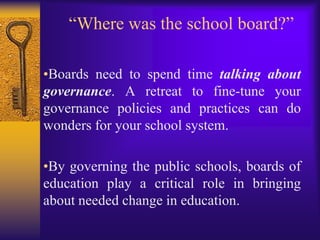Expensive Lessons  A $2.25 million dollar budget shortfall results in criminal convictions and the school board saying ‘We may be stupid but we are not liars.’ School finance officer serves at the “pleasure” of the superintendent.  N.C.G.S. §115C-435. $12 Million dollars charged to pay dry cleaning bills, rent, personal travel costs, four mortgages, a Lexus and Jet Skis.