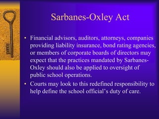 sets forth what the school system is and how it will conduct itself.Boards committed to good governance . . . are accountable and provide oversight.