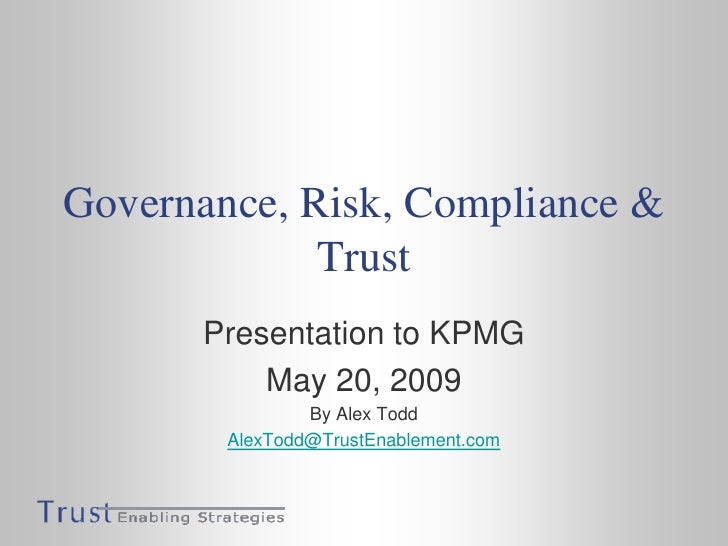 Governance, Risk, Compliance & Trust (OCEG graphics removed)