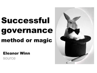 Successful  governance Eleanor Winn source method or magic 