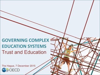 GOVERNING COMPLEX
EDUCATION SYSTEMS
Trust and Education
The Hague, 7 December 2015
 
