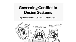 Governing Conﬂict In
Design Systems
JD JONES @JAYMES_JONES
 