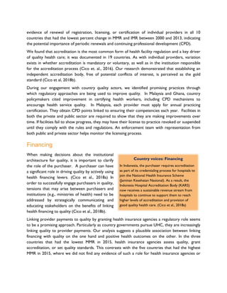 Governing for Better Quality Health Care in Low and Middle Income ...