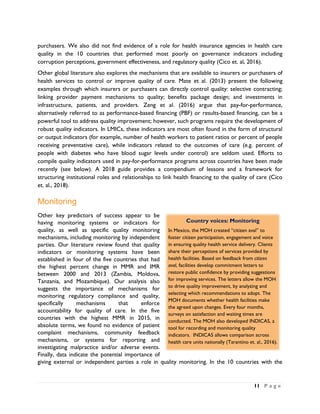 Governing for Better Quality Health Care in Low and Middle Income ...