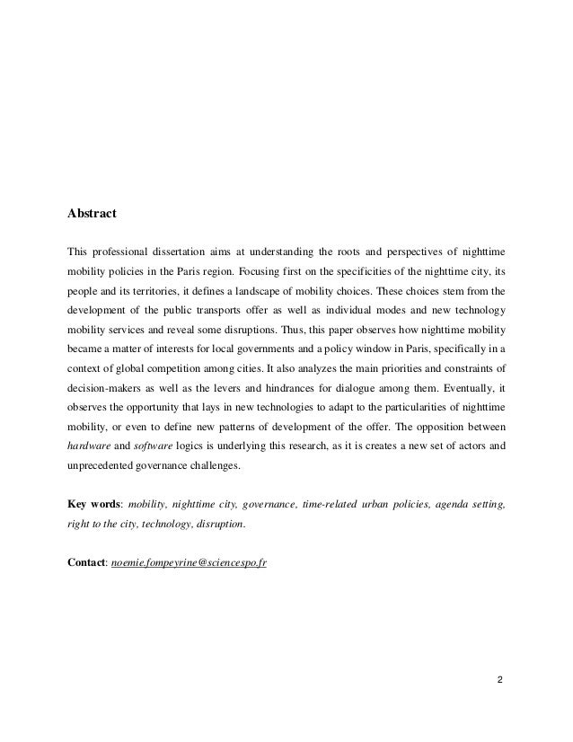Dissertation obstacles