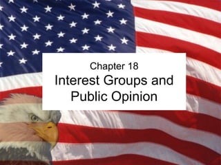 Chapter 18 
Interest Groups and 
Public Opinion 
 
