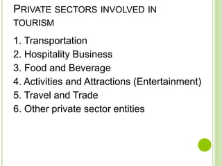 public sector travel and tourism examples