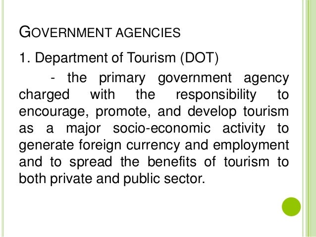 tourism in government sector
