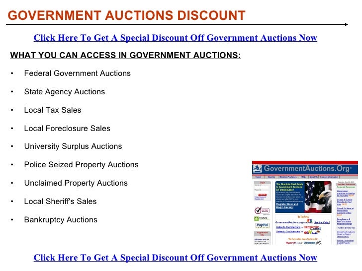 Government Auctions Discount