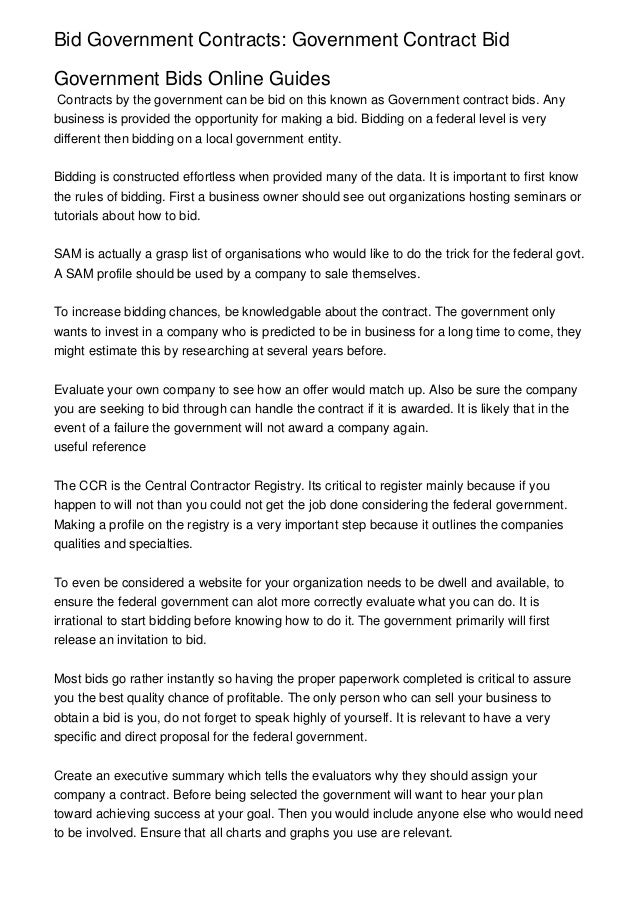 bid government contracts government contract bidgovernment bids online guides contracts by the government can be