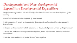 Non Development Government budget | PPTX