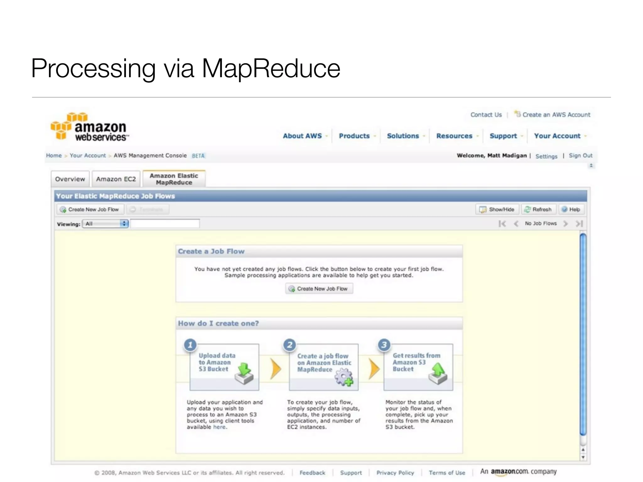 Processing via MapReduce
 