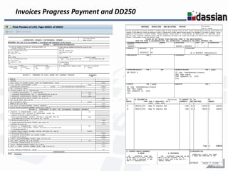 Invoices Progress Payment and DD250
 