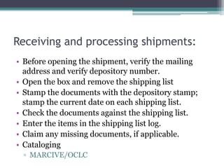 Delivery Documents Processing Government documents processing and overview | PPTX