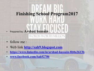 • Prepared by: Arshad hussain
• follow me :
• Web link http://sah9.blogspot.com
• https://www.linkedin.com/in/arshad-hussa...