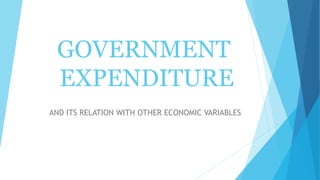 GOVERNMENT
EXPENDITURE
AND ITS RELATION WITH OTHER ECONOMIC VARIABLES
 