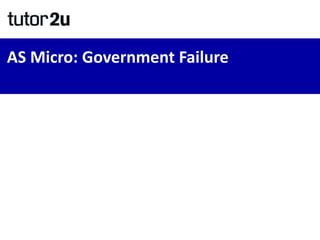 AS Micro: Government Failure
 