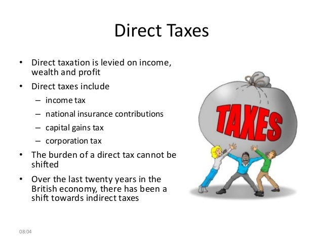 Direct Taxes • Direct taxation