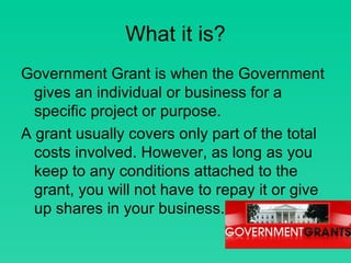 Government Grants Powerpoint | PPT