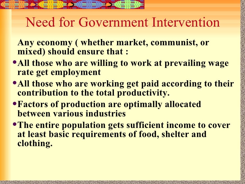 Government intervention