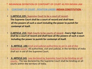 CONTEMPT OF THE COURT | PPTX