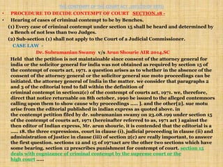 landmark cases on contempt of court