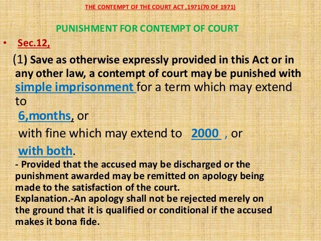 contempt of court 1971