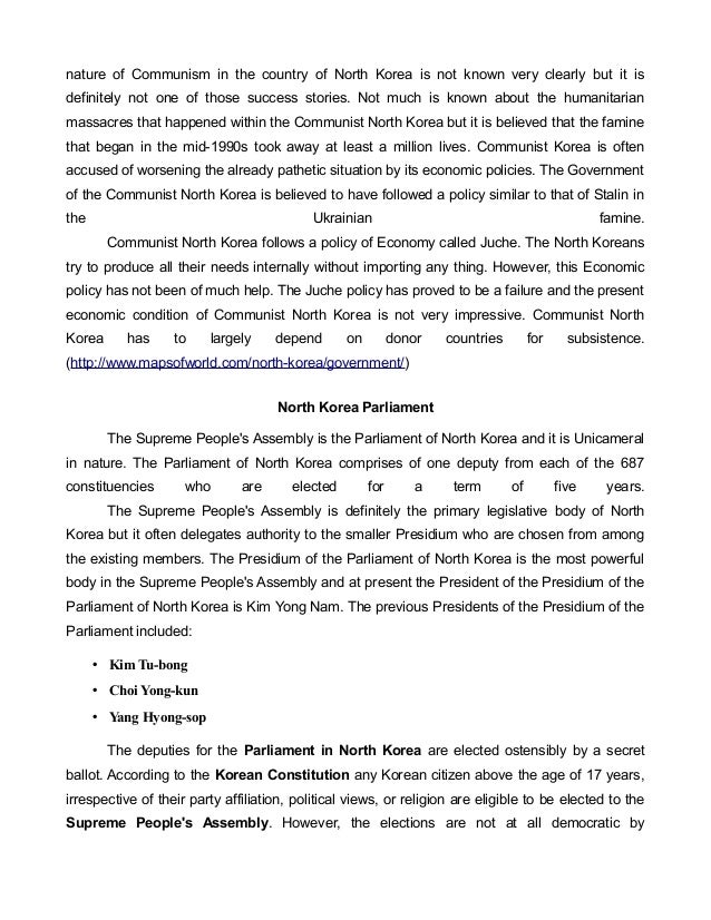 government of north korea north korea form of government