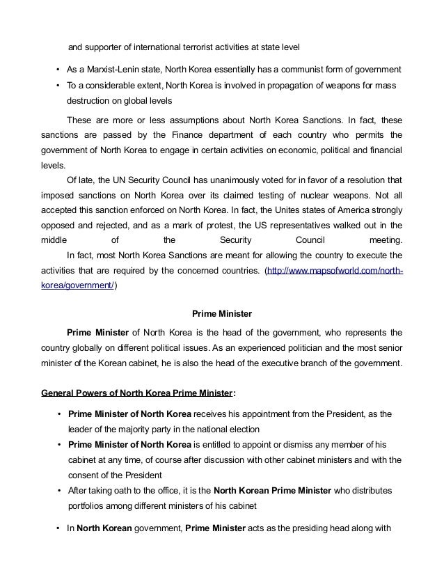 government of north korea north korea form of government