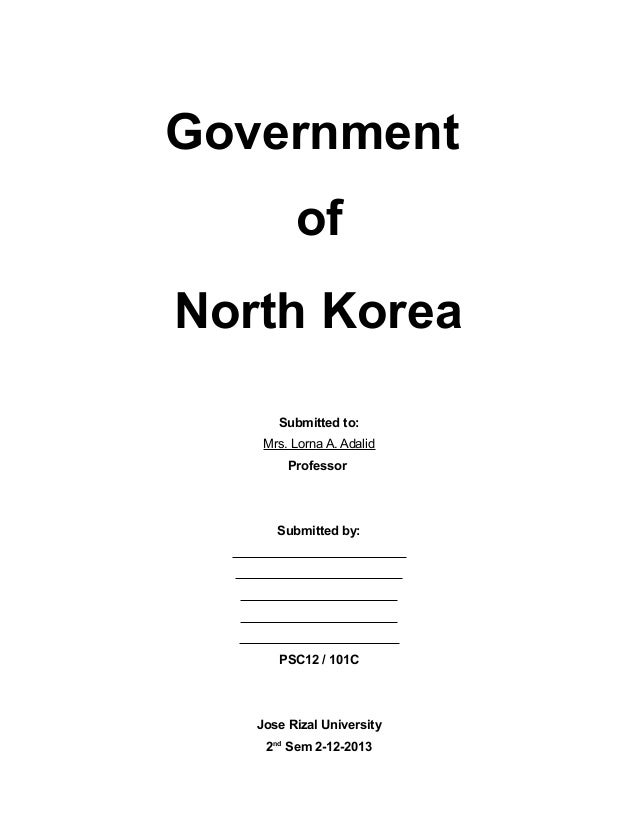 government of north korea north korea form of government