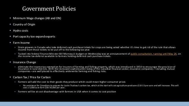 List Of Government Policies