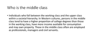 Middle class and Quality of life - Canada | PPTX