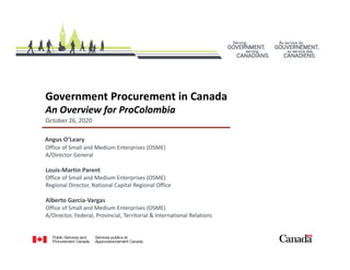 Government Procurement in Canada | PDF